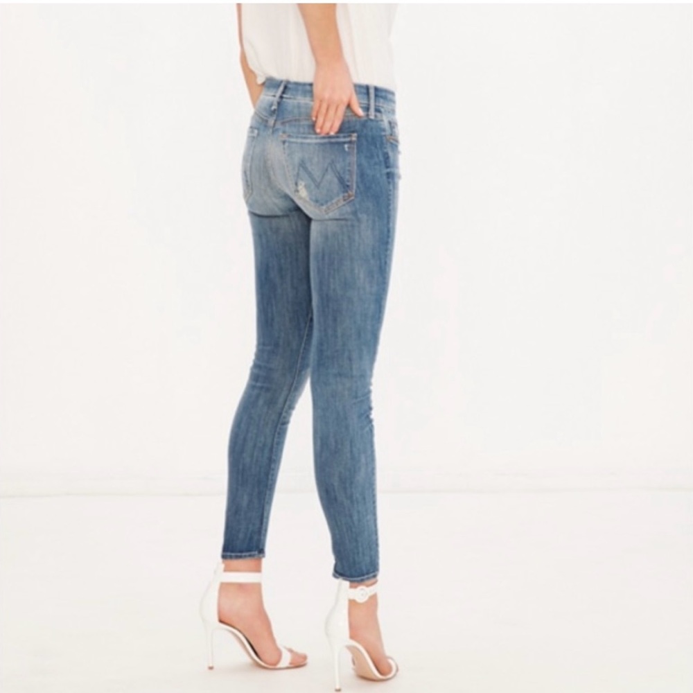MOTHER The Looker Low Rise Skinny Distressed Jeans in Rough it Up Was size 26